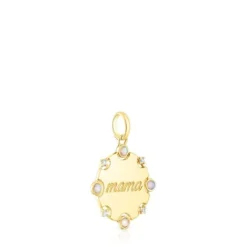 Colgante medalla Mama de oro, diamantes y ópalo Mama^TOUS Discount