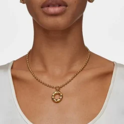 Colgante mediano con baño de oro 18 kt sobre plata y gemas Sugar Party^TOUS New