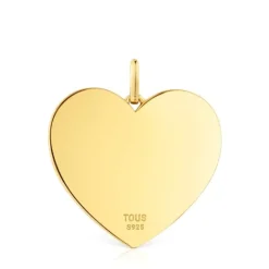 Colgante mediano corazón con baño de oro 18 kt sobre plata 27 mm Sweet Dolls^TOUS Hot
