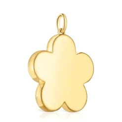 Colgante mediano flor con baño de oro 18 kt sobre plata 27 mm Sweet Dolls^TOUS Hot