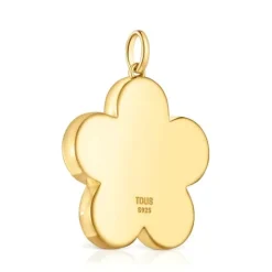 Colgante mediano flor con baño de oro 18 kt sobre plata 27 mm Sweet Dolls^TOUS Hot