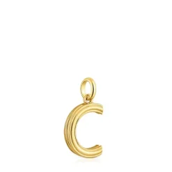 Colgante mediano letra C con baño de oro 18 kt sobre plata Alphabet^TOUS Clearance