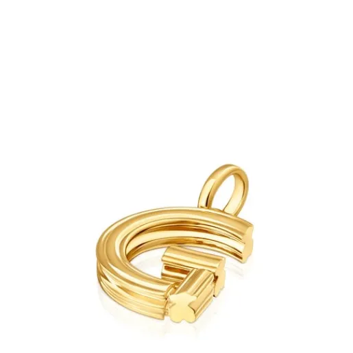 Colgante mediano letra G con baño de oro 18 kt sobre plata Alphabet^TOUS Discount