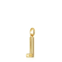 Colgante mediano letra L con baño de oro 18 kt sobre plata Alphabet^TOUS New