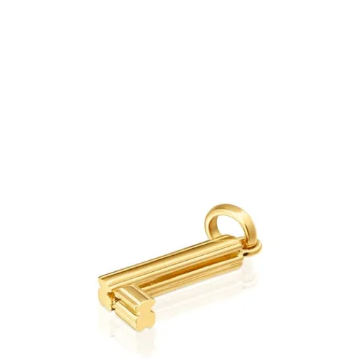 Colgante mediano letra L con baño de oro 18 kt sobre plata Alphabet^TOUS New