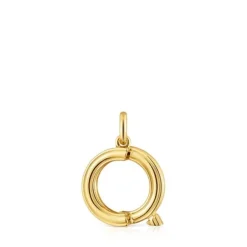 Colgante mediano letra Q con baño de oro 18 kt sobre plata Alphabet^TOUS