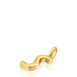 Colgante mediano letra S con baño de oro 18 kt sobre plata Alphabet^TOUS Discount