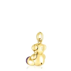 Colgante oso con baño de oro 18 kt sobre plata y amatista Bold Bear^TOUS Clearance