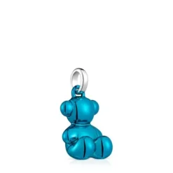 Colgante oso de acero en color azul Bold Bear^TOUS Best