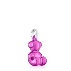 Colgante oso de acero en color rosa Bold Bear^TOUS Best