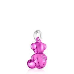 Colgante oso de acero en color rosa Bold Bear^TOUS Best