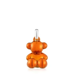 Colgante oso de acero en color naranja Bold Bear^TOUS Clearance