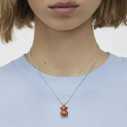 Colgante oso de acero en color naranja Bold Bear^TOUS Clearance
