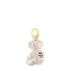 Colgante oso de acero en color blanco Bold Bear^TOUS