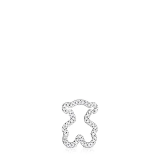 Colgante oso de oro blanco con diamantes 14 mm Icon Gems^TOUS Hot