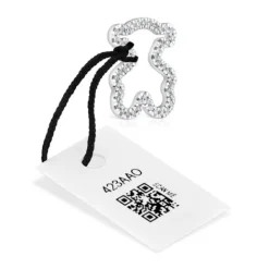 Colgante oso de oro blanco con diamantes 14 mm Icon Gems^TOUS Hot