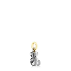 Colgante oso de plata dark silver con baño de oro 18 kt sobre plata Bold Bear^TOUS Best