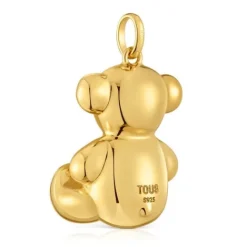 Colgante oso extra grande con baño de oro 18 kt sobre plata Bold Bear^TOUS Online