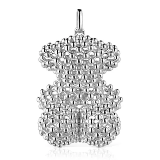 Colgante oso grande texturizado de plata Bold Bear^TOUS Hot