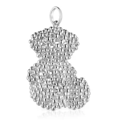 Colgante oso grande texturizado de plata Bold Bear^TOUS Hot
