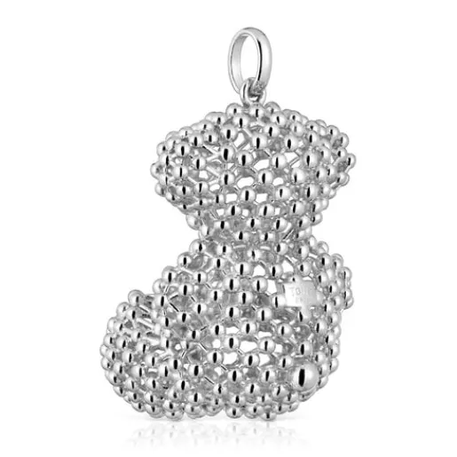 Colgante oso grande texturizado de plata Bold Bear^TOUS Hot