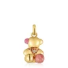 Colgante oso love con baño de oro 18 kt sobre plata y gemas X LEA COLOMBO^TOUS Clearance