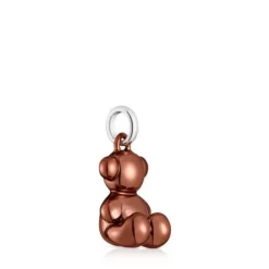 Colgante oso mediano de acero en color rosa cobrizo Bold Bear^TOUS Hot
