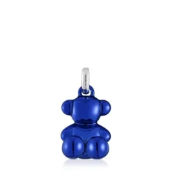 Colgante oso mediano de acero en color azul marino Bold Bear^TOUS Best