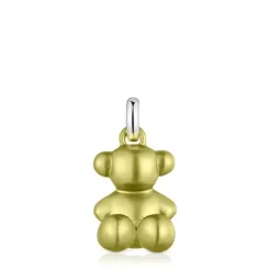 Colgante oso mediano de acero en color lima Bold Bear^TOUS Best