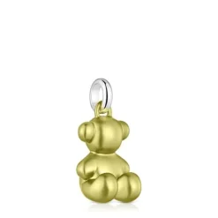 Colgante oso mediano de acero en color lima Bold Bear^TOUS Best