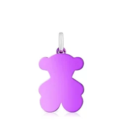 Colgante oso mediano de acero en color lila Sweet Dolls^TOUS Best