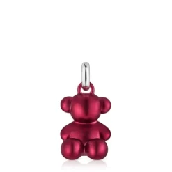 Colgante oso mediano de acero en color rojo Bold Bear^TOUS Sale