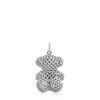 Colgante oso mediano texturizado de oro blanco Bold Bear^TOUS Best