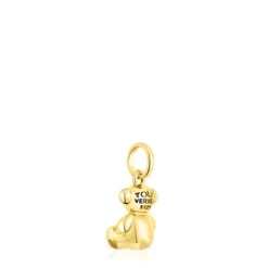 Colgante oso pequeño con baño de oro 18 kt sobre plata Bold Bear^TOUS Sale