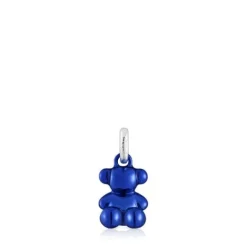 Colgante oso pequeño de acero en color azul marino Bold Bear^TOUS Outlet