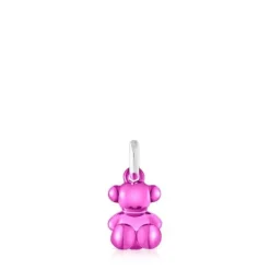 Colgante oso pequeño de acero en color rosa Bold Bear^TOUS Sale