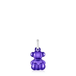 Colgante oso pequeño de acero en color lila Bold Bear^TOUS Sale