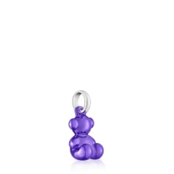 Colgante oso pequeño de acero en color lila Bold Bear^TOUS Sale