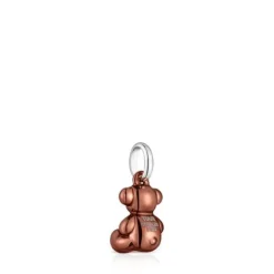 Colgante oso pequeño de acero en color rosa cobrizo Bold Bear^TOUS Online