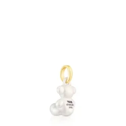 Colgante oso pequeño de acero en color blanco Bold Bear^TOUS Sale