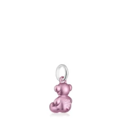 Colgante oso pequeño de acero en color rosa claro Bold Bear^TOUS Hot