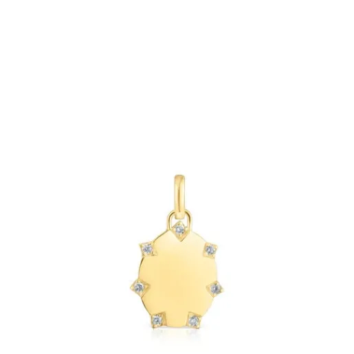 Colgante oval de oro con brillantes Tamara Falcó X^TOUS Outlet