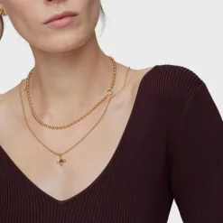 Colgante pequeño con baño de oro 18 kt sobre plata y amatista Sugar Party^TOUS New