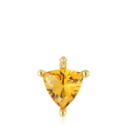 Colgante pequeño con baño de oro 18 kt sobre plata y citrino creado en laboratorio Color LGG^TOUS