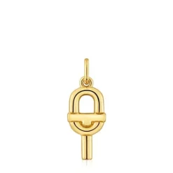Colgante pequeño con baño de oro 18 kt sobre plata MANIFESTO^TOUS Discount