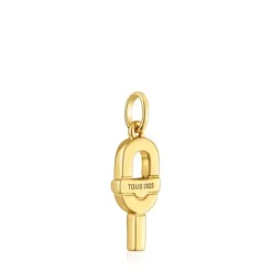 Colgante pequeño con baño de oro 18 kt sobre plata MANIFESTO^TOUS Discount