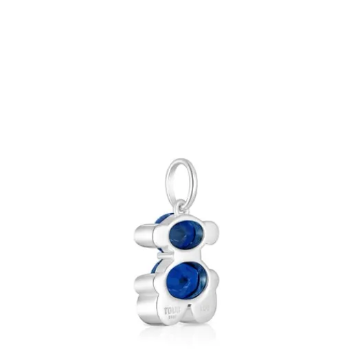 Colgante pequeño motivo oso de y zafiro azul creado en laboratorio Color Bear LGG^TOUS Discount