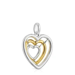 Colgante triple corazón bicolor Bickie^TOUS Best
