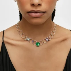 Collar con anillas de plata y gemas Color Pills^TOUS Outlet
