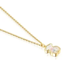 Collar con baño de oro 18 kt sobre plata y multi gemas Areia^TOUS